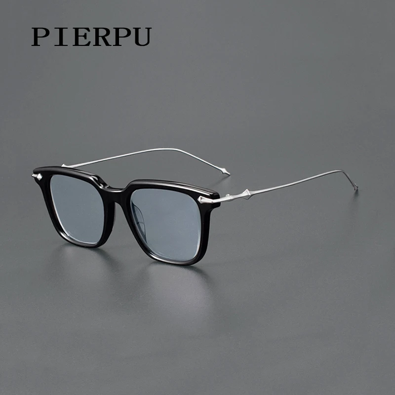 Vintage Korea EGO Square Optical Glasses Frame Titanium Eyeglass women men Spetacle eyewear frames Myopia Prescription Glasses