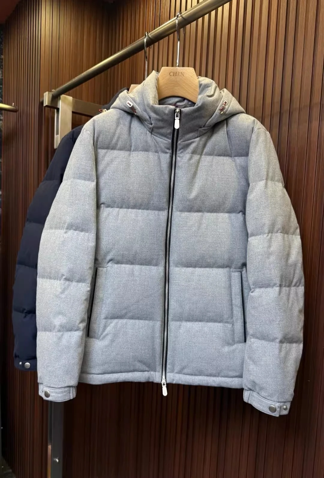 

BC Old Money Style Мужской полушерстяной повседневный пуховик с капюшоном