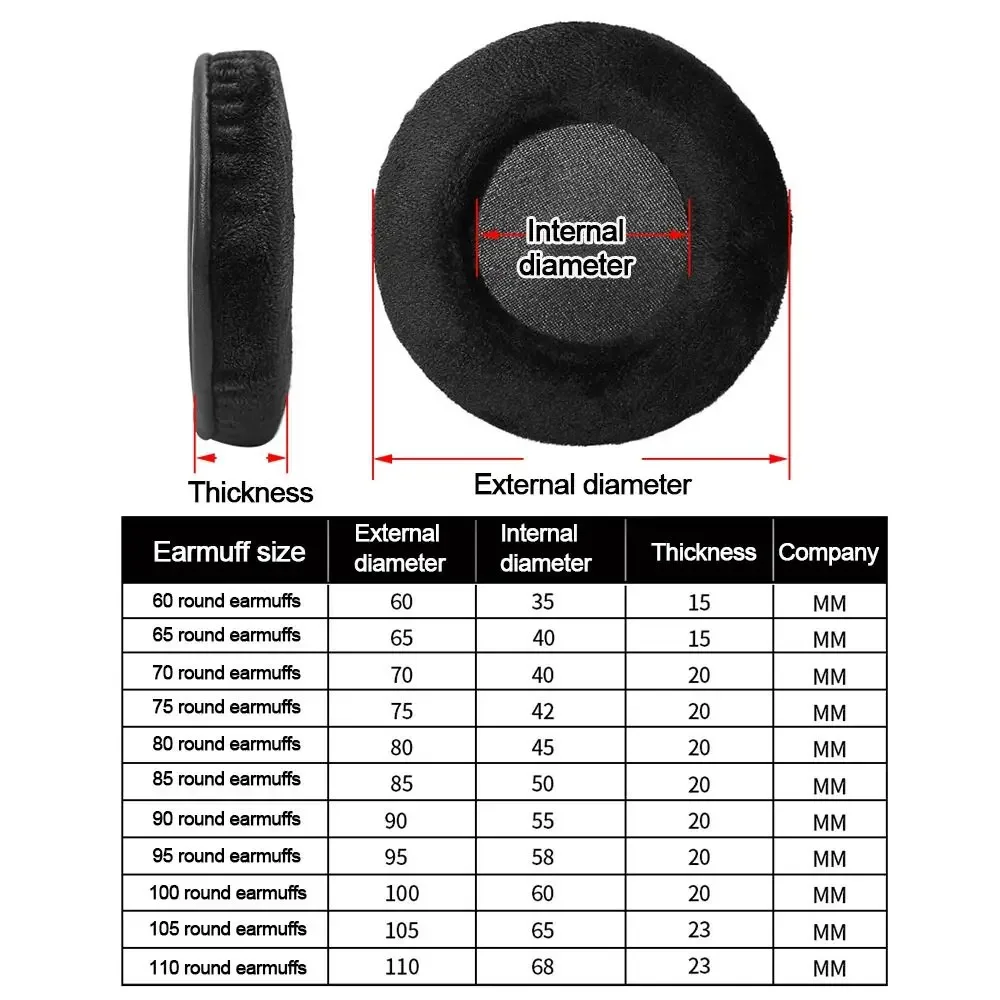 Novo veludo fone de ouvido almofada fone de ouvido earmuff capa de almofada substituição almofadas de ouvido flanela caso fone de ouvido