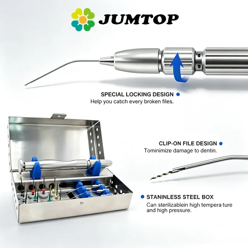 JUMTOP Dental Root Canal File Extractor, Broken Files Removal System Tool Kit