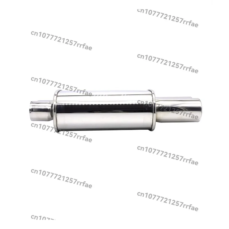 Automobile exhaust pipe stainless steel modified tail drum flat drum sound drum straight row universal including tail throat