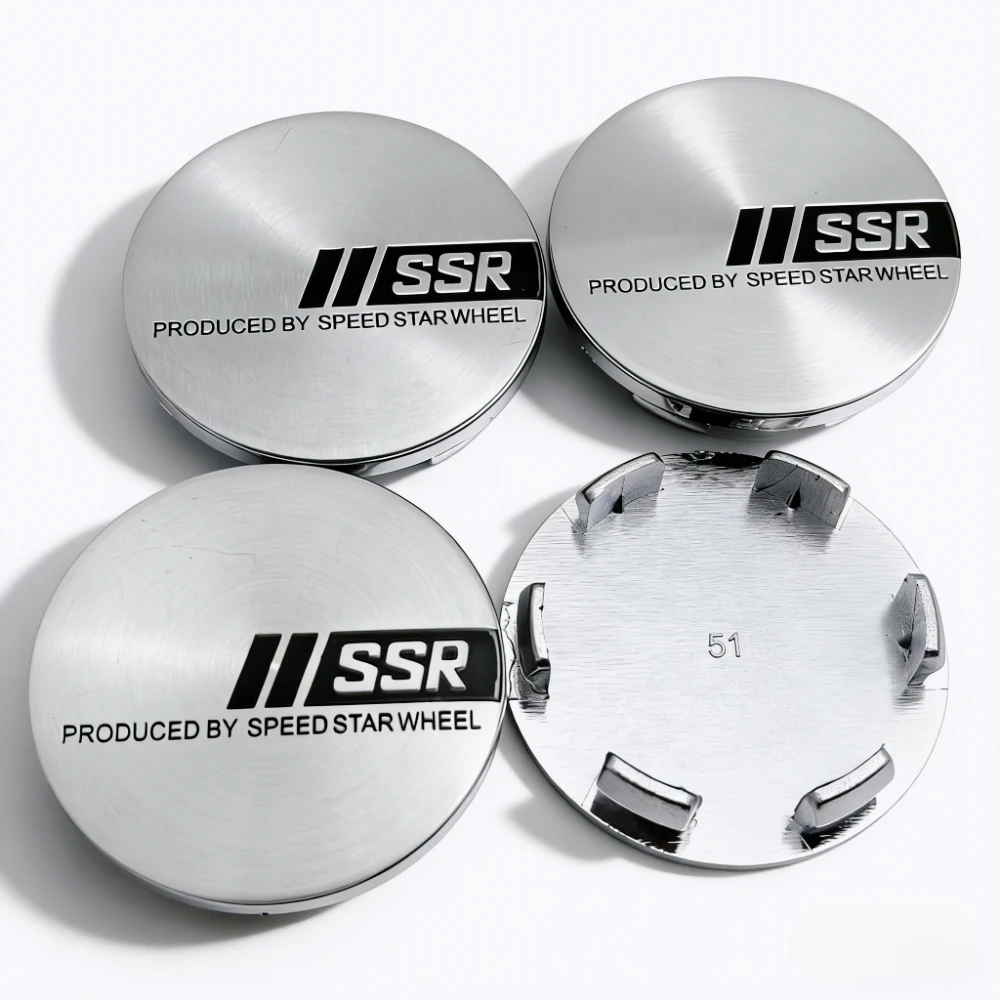 4x 51mm SSR Nabendeckel Radkappen Nabenkappen