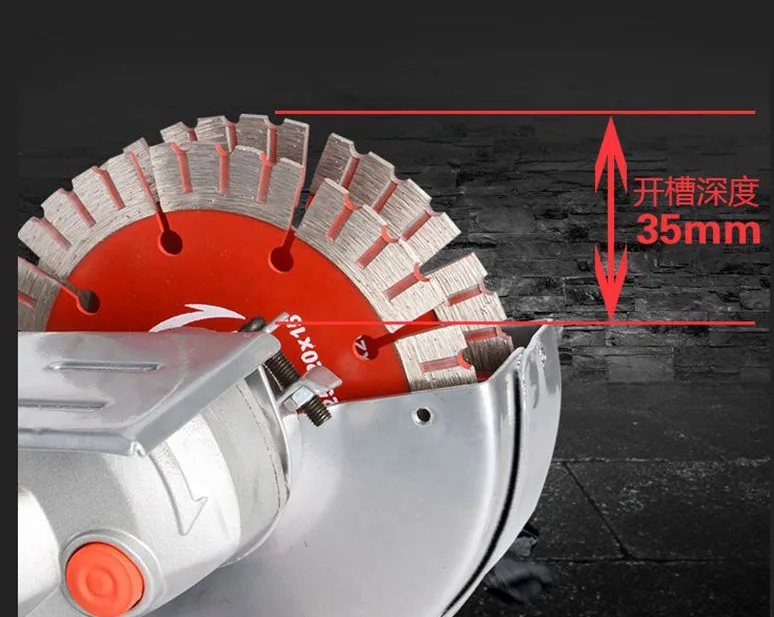 Double saw blade dust-free grooving machine, plumber, wall corner cutting machine, concrete handheld electric hardware tools