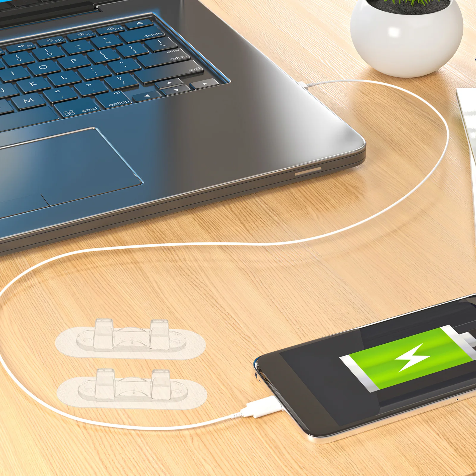 

10pcs Acrylic Cord Organizer Transparent Wire Holder For Appliances Stick On Cable Management Household Wire Clip Cord Keeper