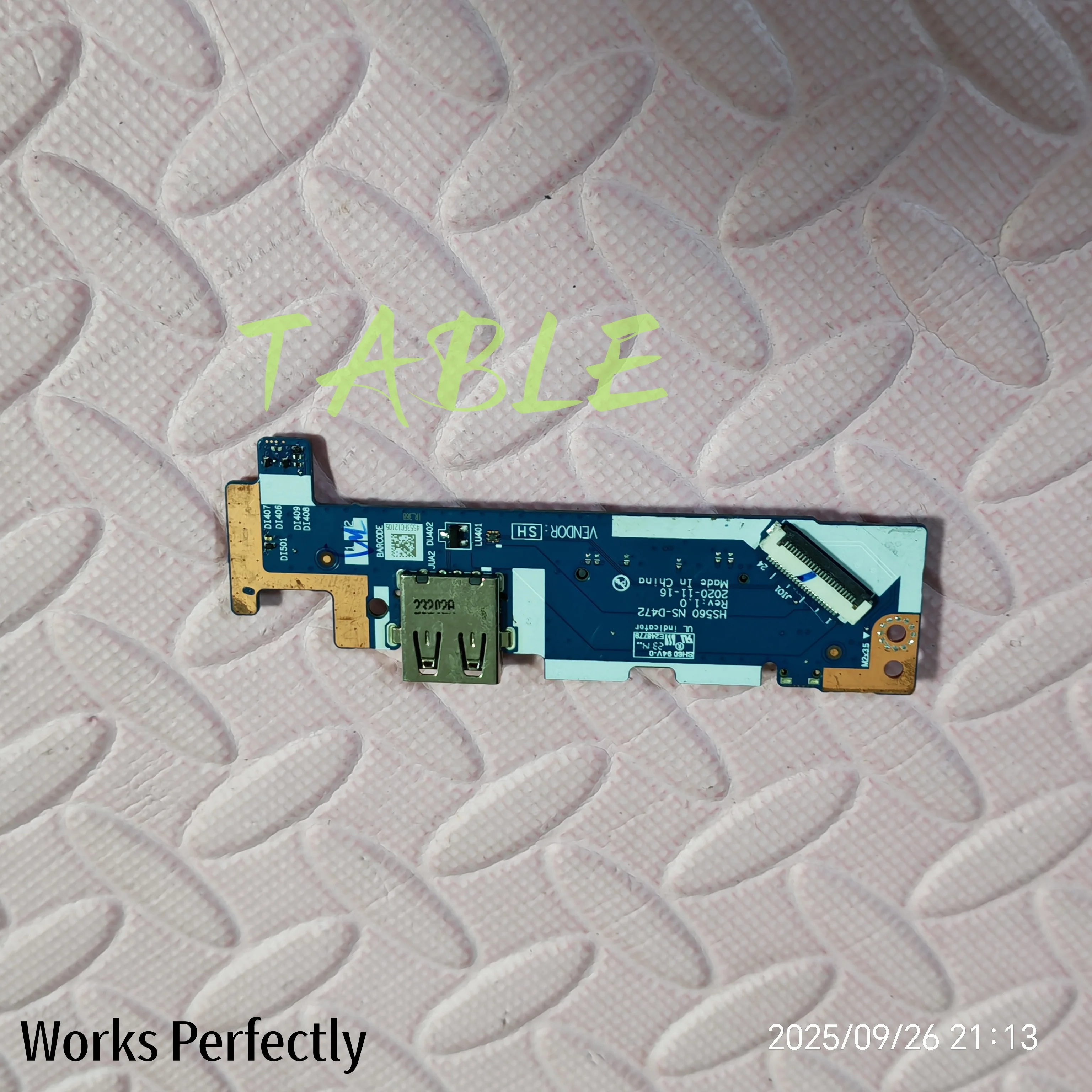 

5C50S25174 NS-D472 USB-плата для Lenovo ideapad 3-15ITL6 82H8 Замена