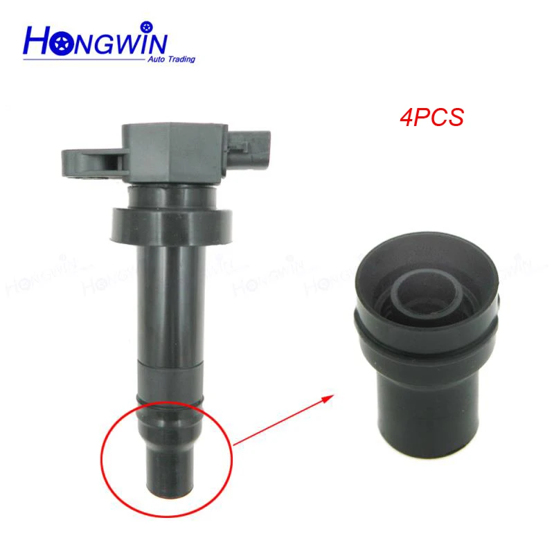 4Pcs/set Spark Plug Cap Connector Ignition Coil Rubber 27301-2B010 For Kia Soul 1.6L Hyundai Accent Kia Rio Motor 273012B0100