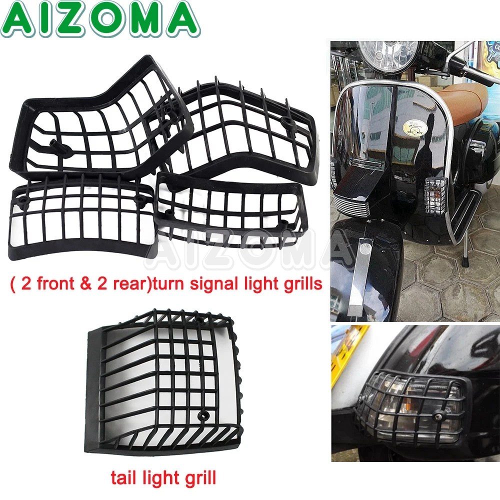 Osłona kierunkowskazu tylnego światła tylnego do Piaggio PX Range i LML Star T5 PX150 PX125 4PCS Kratka kierunkowskazu Kratka ochronna