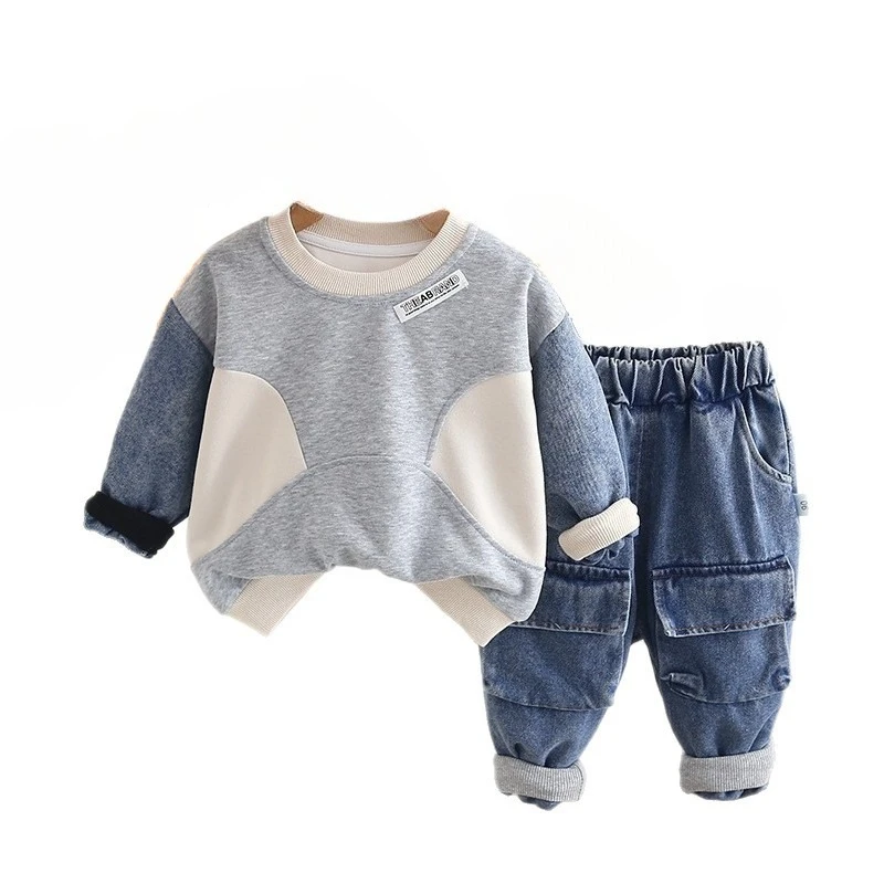 

New Spring Autumn Baby Girls Clothes Set Children Boys Long Sleeved T-Shirt Pants 2Pcs/Set Infant Casual Costume Kids Tracksuits
