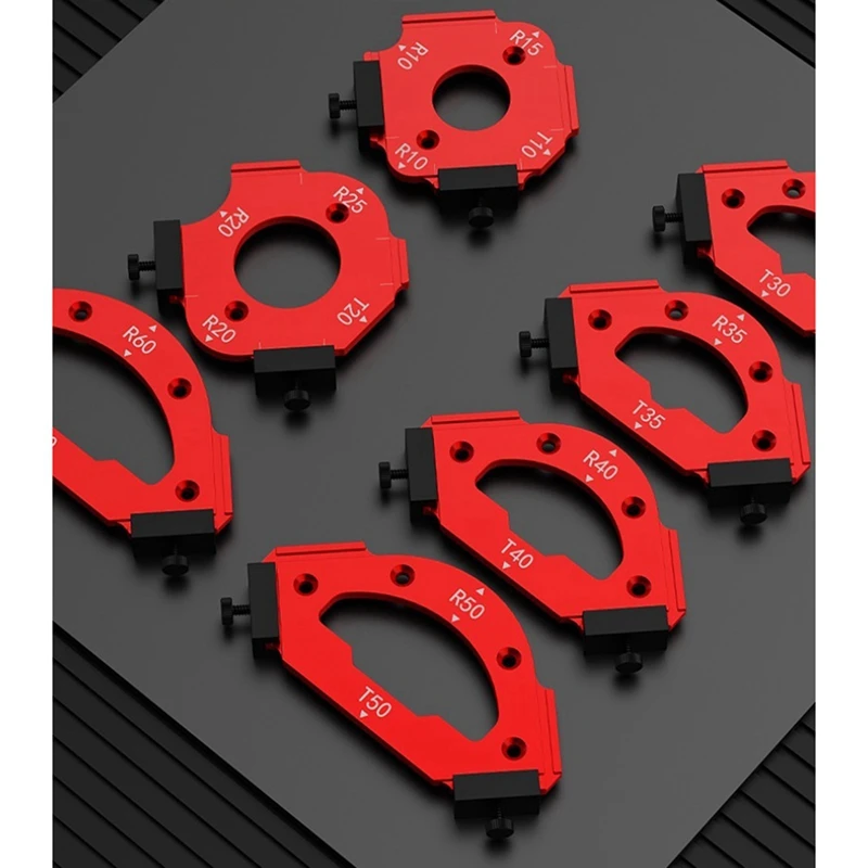 ABPP-Woodworking Inner/Outer Corner RT Gauge Electric Router Cutting Fillet Template Wood Board Chamfering Positioning Mold