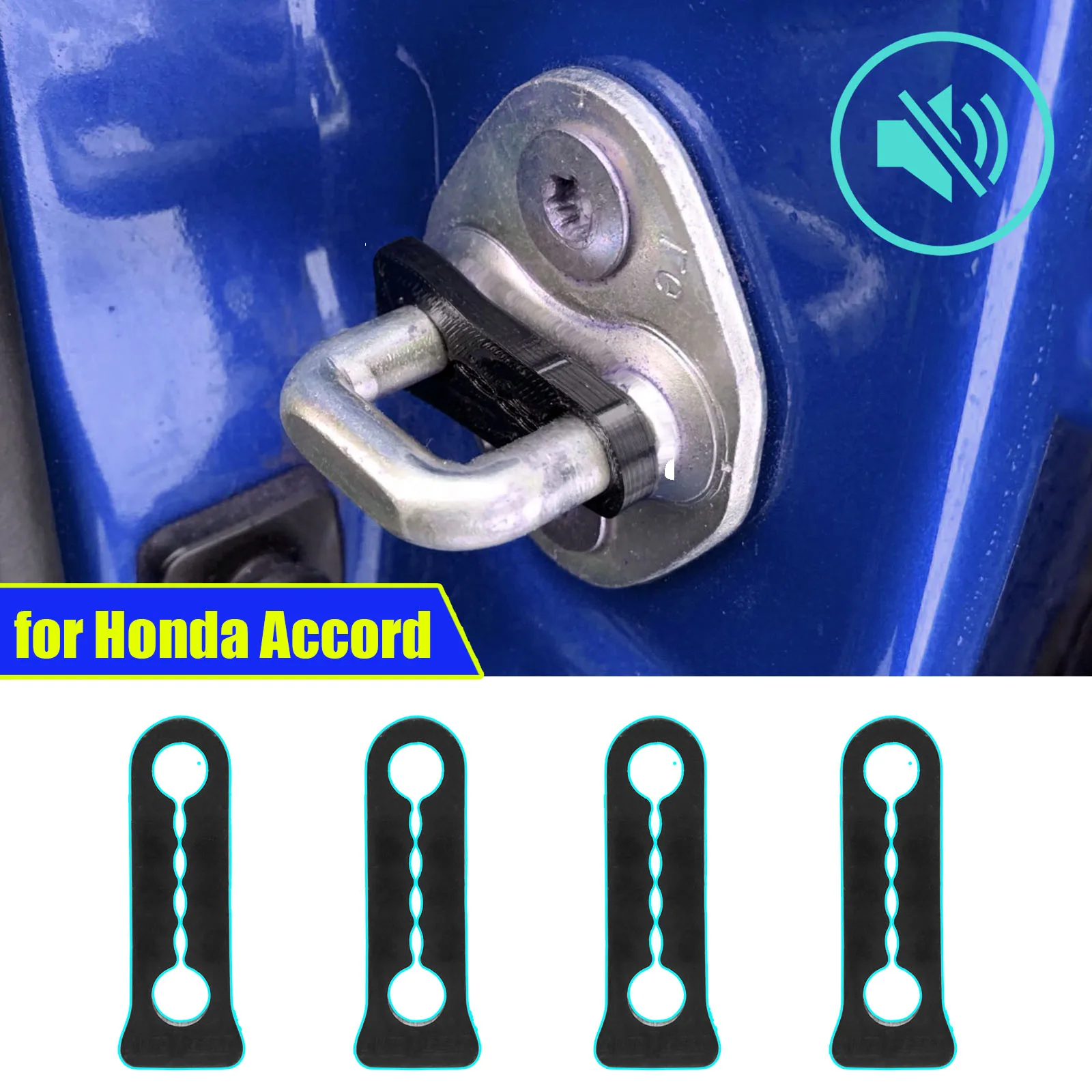 Door Lock Buffer Damper For Honda Accord 2002-2023 Soundproof Insulation Quiet Deaf Creaking Noise Seal Stopper Deadener