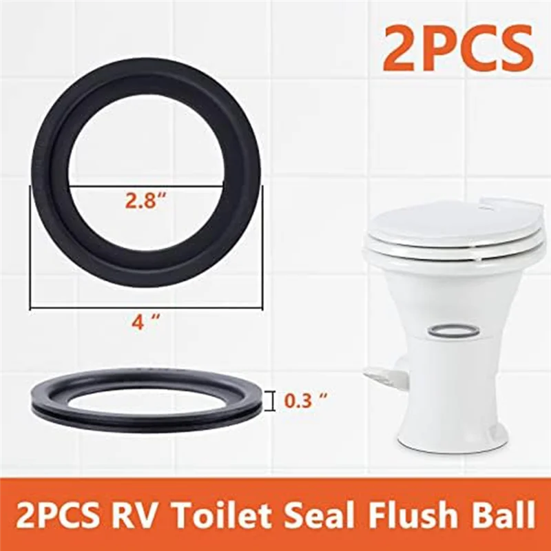 A67P-2Pcs RV Toilet Seal Kit Perfect Replacingfor 300/310/320 RV Toilet Parts Solve The Leakage Problem Easy To Use