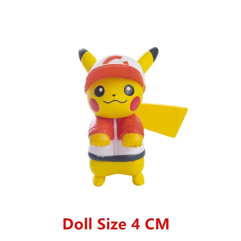 Pokemon 4-13 cm giocattoli modello cartoni animati film anime figura Pikachu Eevee Charmander Mewtwo collezione bambole bambino compleanno miglior regalo