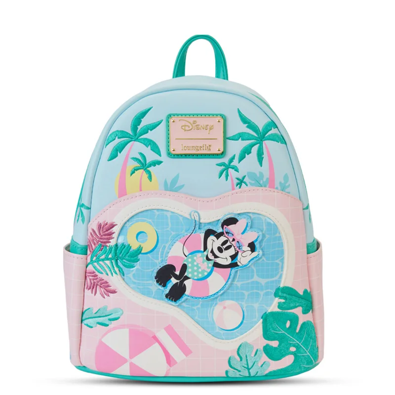 Minnie Vacation Style Pool Side Genuine Backpack Summer Girl Bag Cartoon Peripheral Backpack Birthday Gift