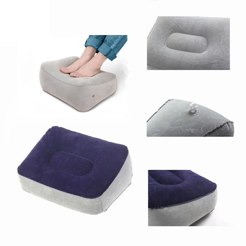 Portable Soft Footrest Pillow Pvc Inflatable Foot Rest Feet Relaxing Folding Tool Up Leg Pillow Home Travel Cushion Office