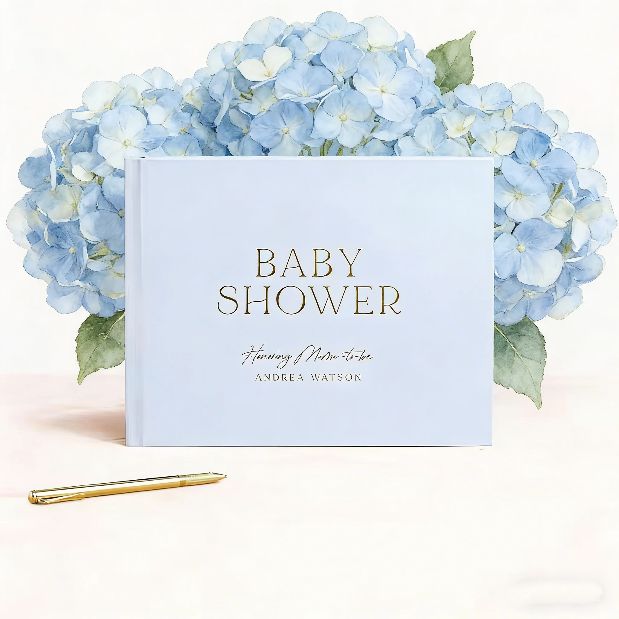 navy-rose-gold-be-our-guest-wedding-guest-book-50-sheets-custom-color-wedding-keepsake-book-a006