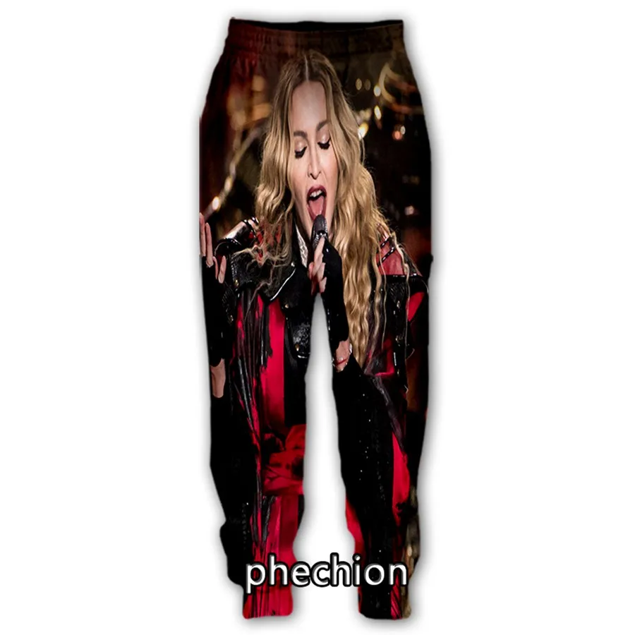 phechion  Men/Women  3D Printed Madonna Casual Streetwear Men Loose Sporting Long Trousers K207