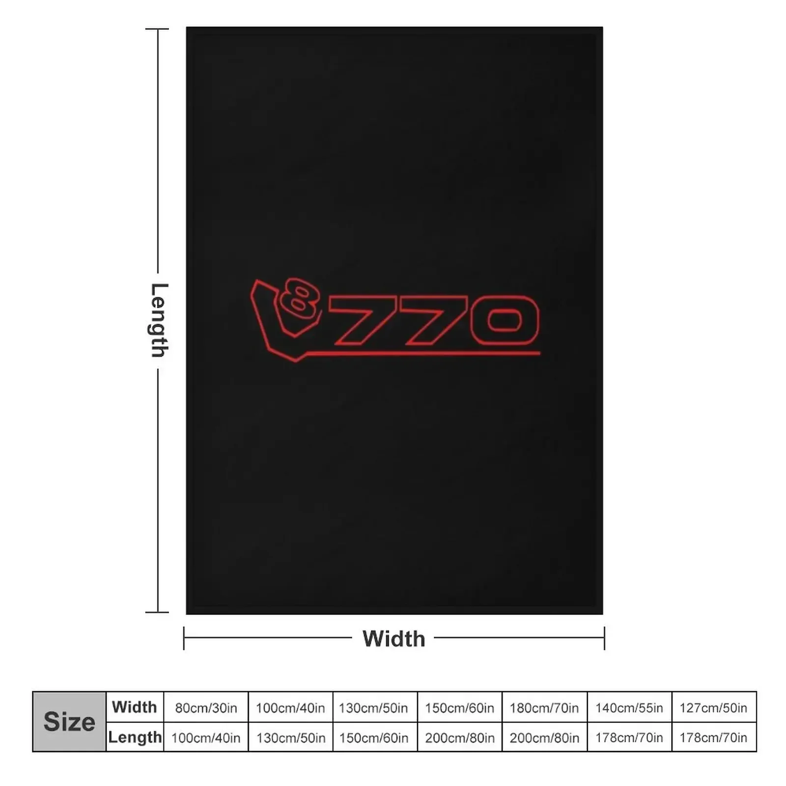 770S V8 Red Throw Blanket Summer Beddings Moving Blankets