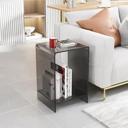 Nordic Acrylic Simple Coffee Table Transparent Double Storage Bedside Table Designer Ins Creative Photography Side Table