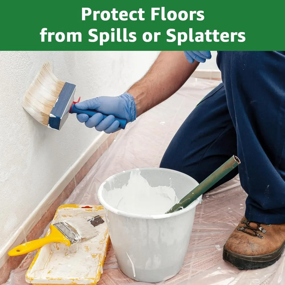 6 قطع من القماش البلاستيكي للرسم - صفائح بلاستيكية للرسام 9 × 12 قدم - مقاومة للماء والغبار - توصيل مجاني #2