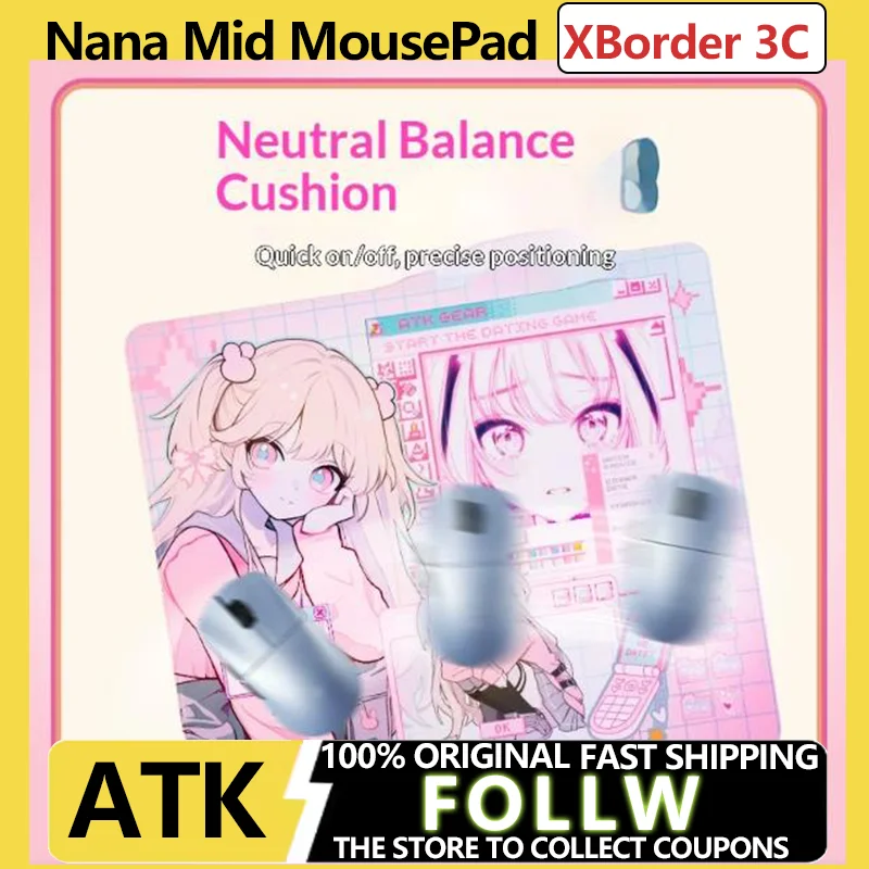 

Игровой коврик для мыши ATK Nana Mid, тканевый, гладкий, аниме, 490x420x4 мм, мягкий, для FPS, для ПК, геймеров, на заказ, для офиса, подарок