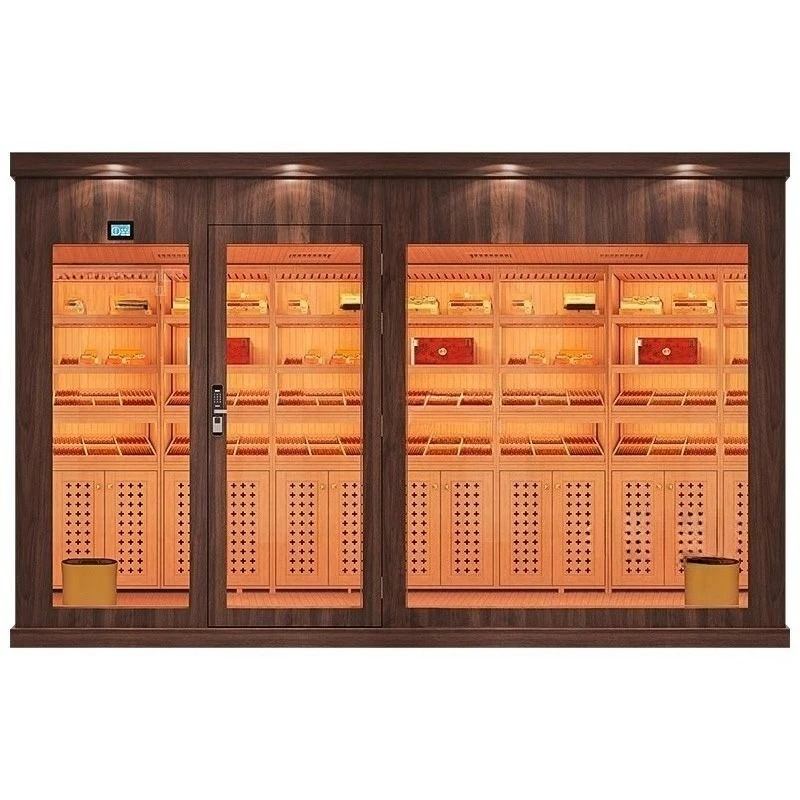 Professional cedar wood constant temperature and humidity alcohol raising commercial cigar bar club wine cellar villa wine