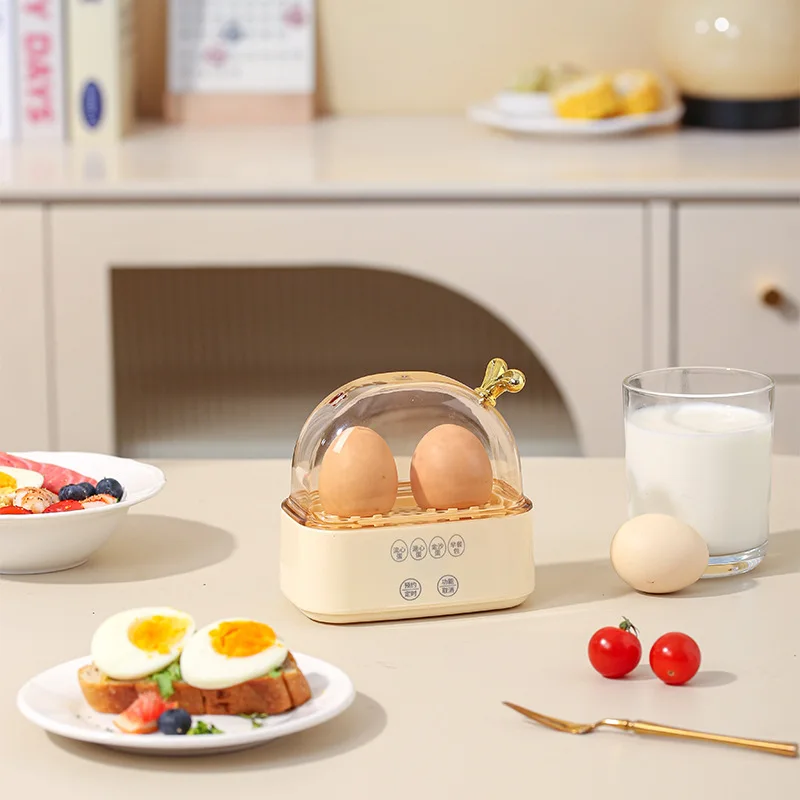 220V Mini Electric Egg Boiler Multifunctional Food Steaming Cooking Machine Egg Steamer for Personal Breakfast