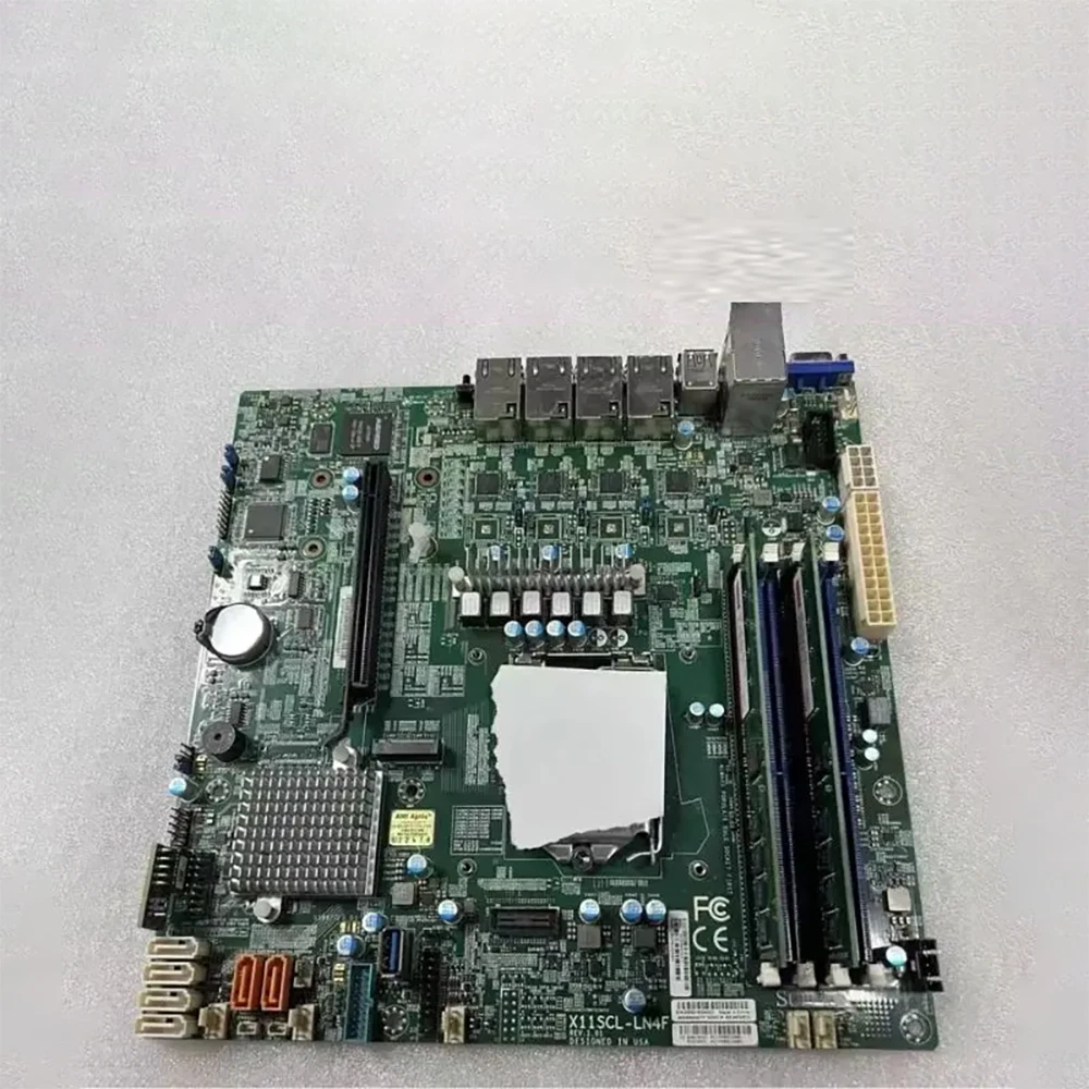 Voor Supermicro X11SCL-LN4F Server Moederbord E-2100 C242 4 Ethernet-poorten Ondersteuning i8 i9 X11SCL-LN4F REV.1.01