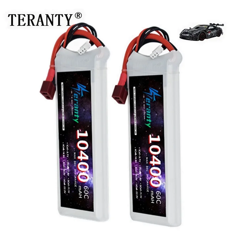 2S Lipo Battery 60C 7.4V 10400MAH RC Drone Battery For 4WD Big Foot Climbing Boat Parts With XT60 Deans T Plug 7.4V Batteries