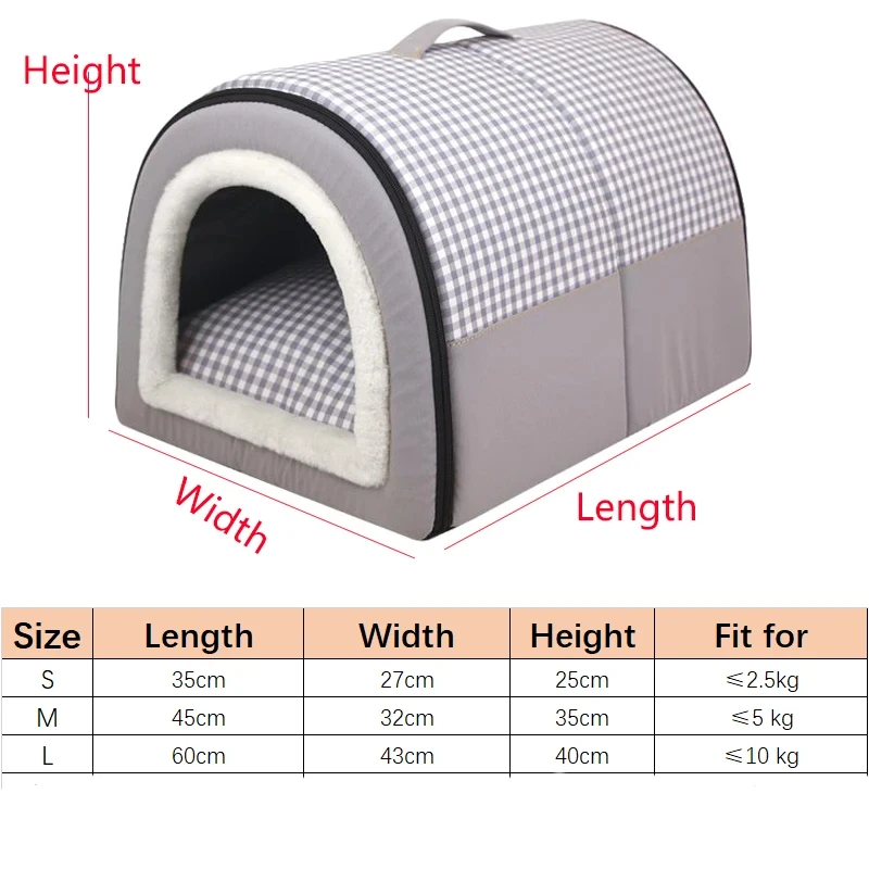 Soft Cozy Sleeping Bed for Small and Medium Dogs and Cats, Foldable and Removable Nest, Portable Kennel, Pet Supplies