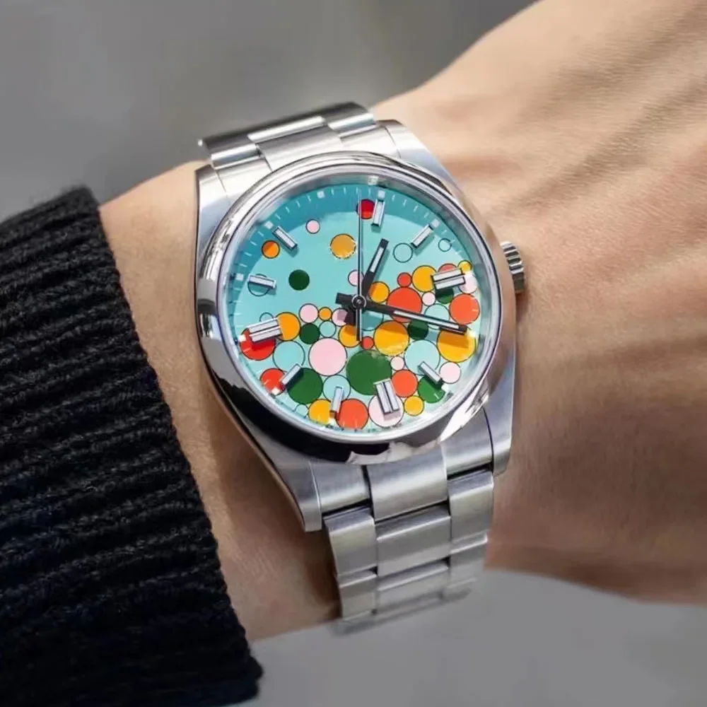 ساعة عمل رجالية فاخرة كلاسيكية جديدة محدودة لعام 2025 ساعة ميكانيكية أوتوماتيكية بالكامل بحزام فولاذي ساعة رجالية عصرية