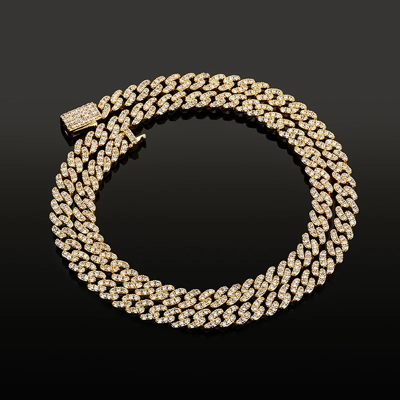 

Хип-хоп 5A+ CZ Stone Paved Bling Iced Out 6 мм Кубинская цепочка с звеньями Майами Ожерелья для мужчин и женщин Рэпер Ювелирные изделия Золото Серебро Цвет