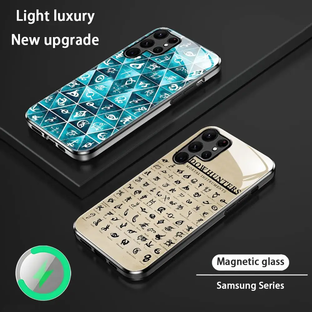 TV Show Shadowhunters Phone Case For Samsung S25 S24 S23 S22 S21 S20 Plus Ultra Note20 Glass Magnetic Case