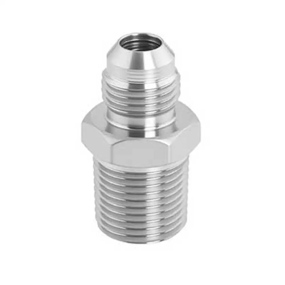 316L Grade Hydraulic Hose Adapter Industrial Maintenance Straight-through Design High Pressure Hydraulic Adapter