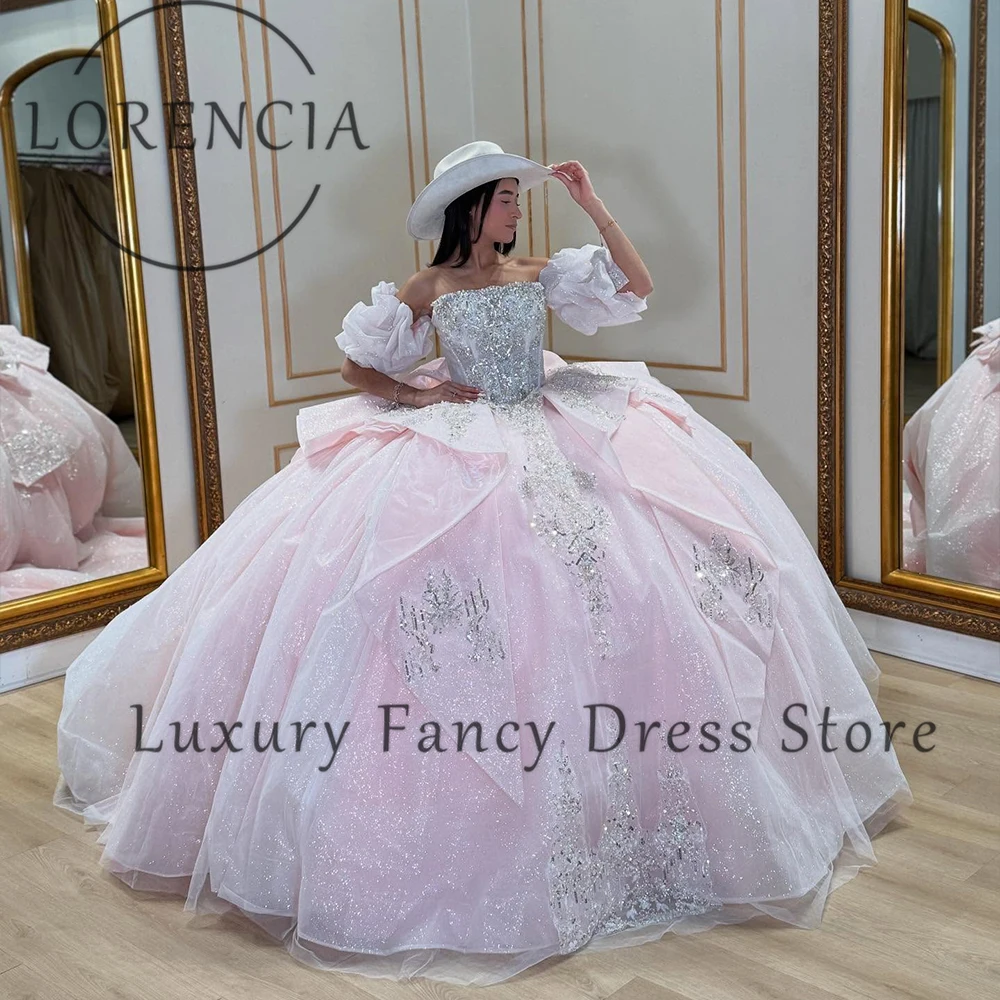 

Изысканные хрустальные платья Quinceanera для девочек, бальные платья с аппликацией, церемония совершеннолетия, 2025 г., индивидуальные платья 15 años Bravo