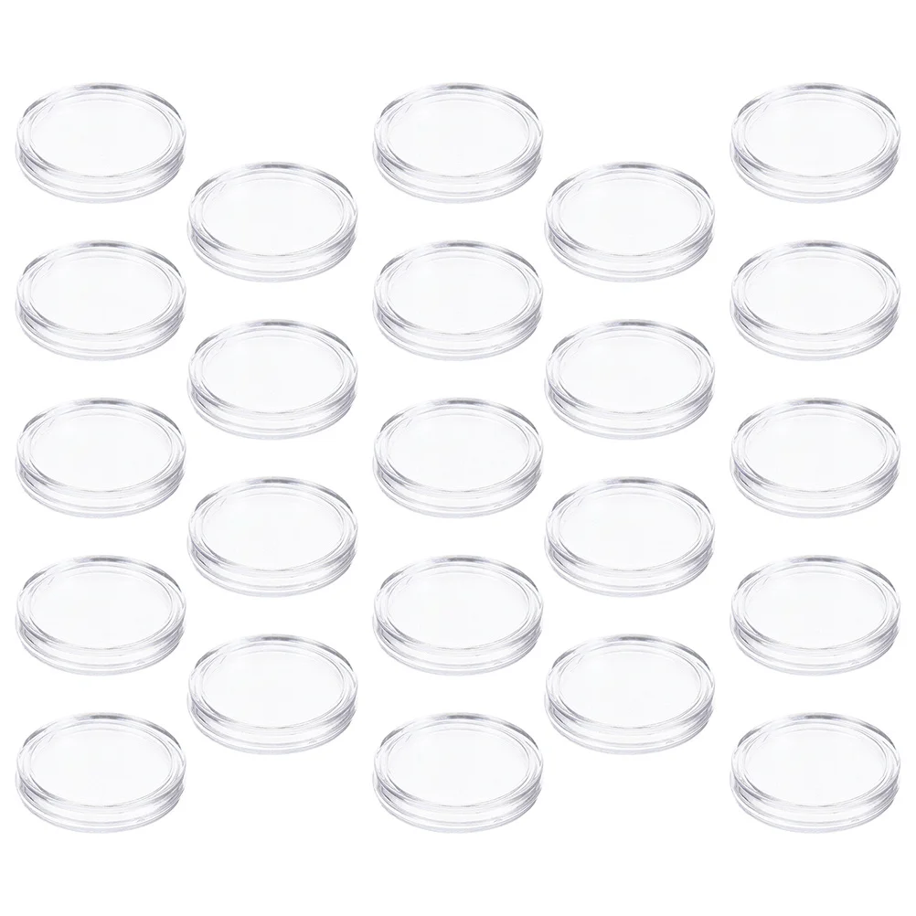 50Pcs Transparent Coin Case Clear Coin Collection Box Professional Holder for Coins Medals Storage Protector Display Accessory