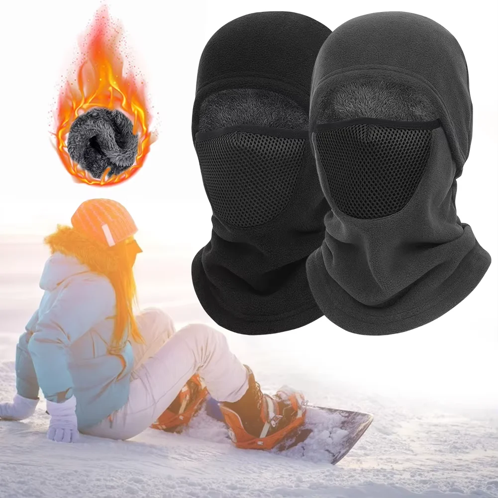 

Breathable Warm Fleece Balaclava Solid Color Windproof Winter Face Mask for Motorcycle Riding Skiing Snowboarding Hat