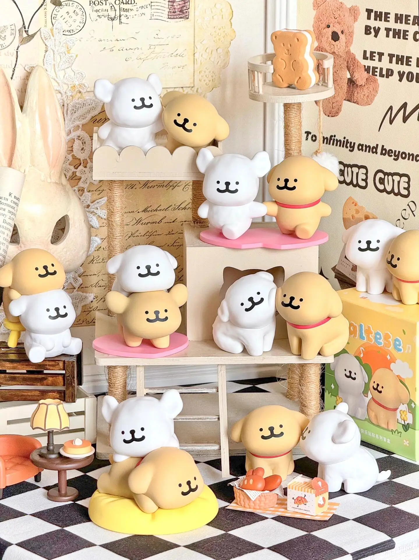 

MINISO Line, щенок, счастливая наклейка, серия, милый рабочий стол, фотокукла, подарок на день рождения