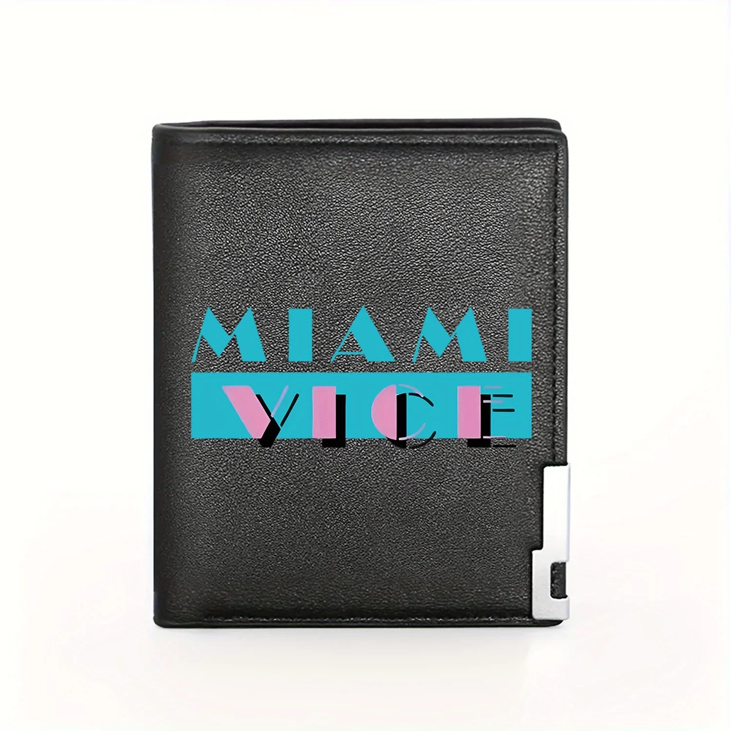 

Мужской кошелек премиум-качества в стиле ретро Miami Vice с графическим принтом - деловой повседневный элегантный простой практичный рождественский кошелек