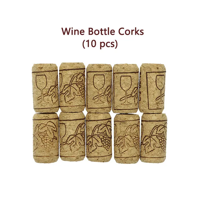 10 pcs Wine Corks Stopper Portable Wine Cork Straight Stopper for Bottling of Wines or Crafting Cowboy Bottle Caps