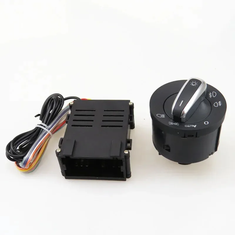 

Headlight Control Switch Module+chrome Sensor Light Switch For VW Bora MK4 Polo Golf Lavida Beetle Passat B5 5ND941431 B