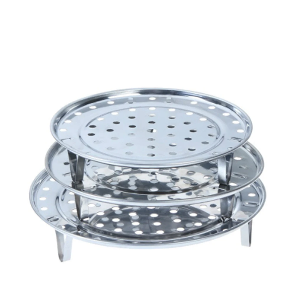 

3Pcs Multi Size Stainless Steel Food Steamer Steaming Rack Multifunction Bowl Pot Steaming Tray Stand Basket Kitchen Accessories