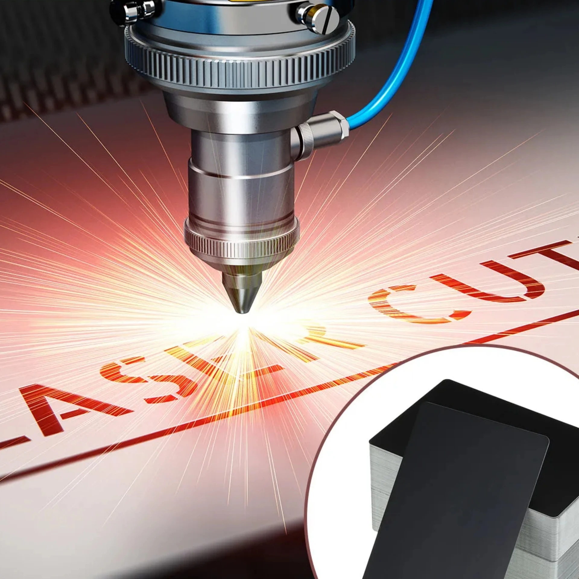 NEJE 300pcs Black Aluminum Card for CNC Laser Engrave Machine Engraving, Laser Crafts Making, Multi-purpose Metal Business Card