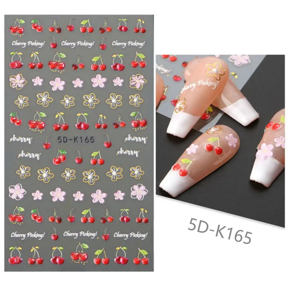 Fashion Strong Stickiness Holographic Floral Pattern Nail Sticker Non-Fading Non-falling Nail Art Patch Female Supply