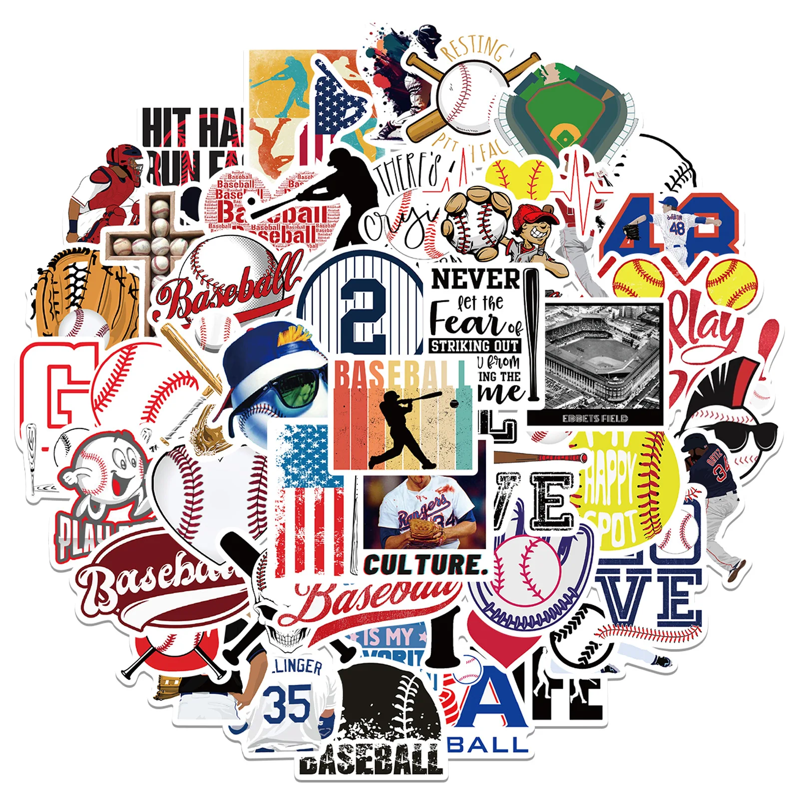 Baseball Stickers 5…