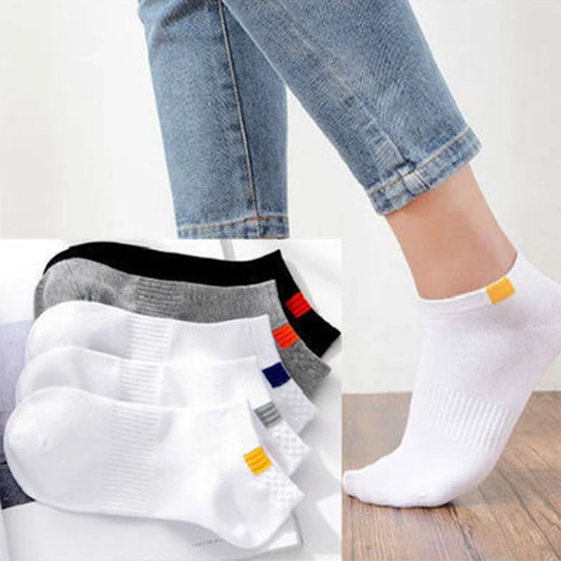 Chaussettes basses en coton de haute qualité pour hommes et femmes, respirantes, courtes, bateau, confortables, décontractées, sport, rinçage, nouveau, 5/10, 2024 paires