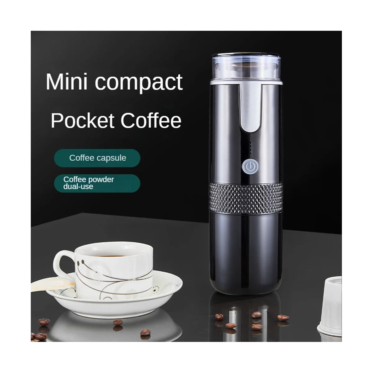 Cafetera electrónica recargable para coche, máquina de Espresso portátil para hacer café molido y Espresso, viaje y Camping