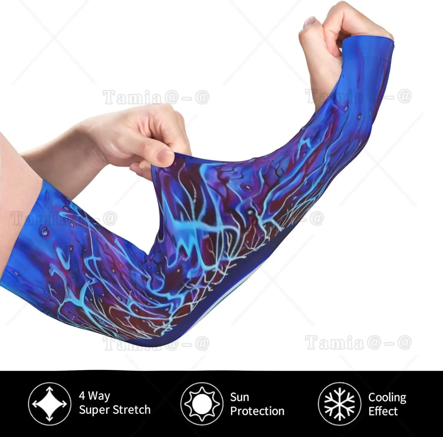 Greckie tureckie Matiasma Evil Eye Unisex Rękawy na ramię Sportowe podróżne rękawy z lodowego jedwabiu