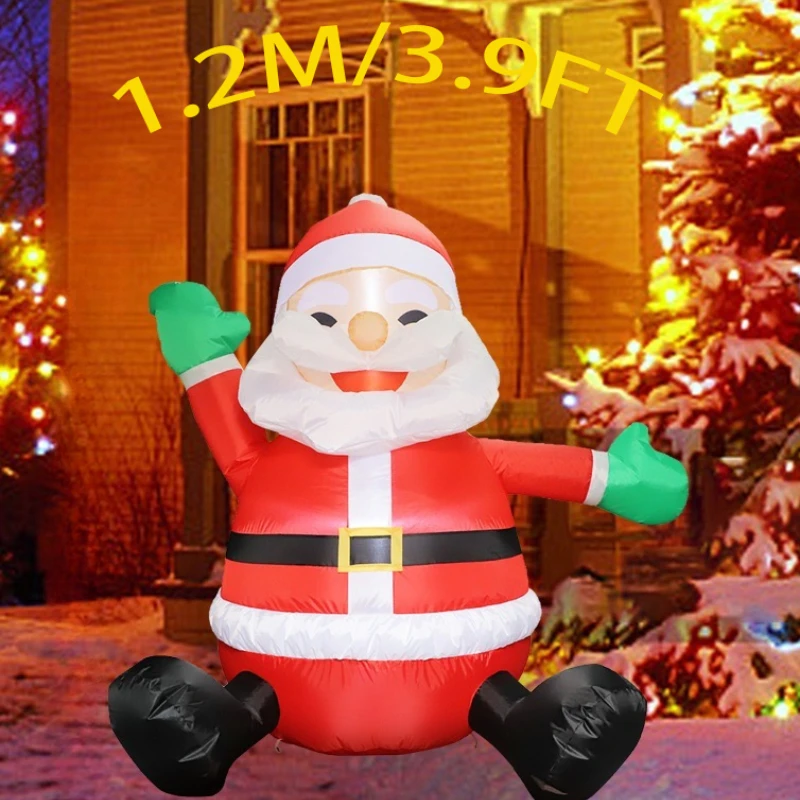 

Inflatable Toy Sitting Santa Christmas Inflatable Model Luminous Inflatable Model Christmas Atmosphere Decoration Model
