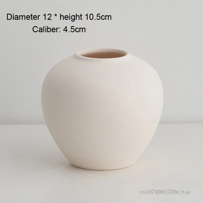 Nordische kleine Keramikvase, Blumendekor-Zubehör, Esstisch für Zuhause, Schlafzimmer, Wohnzimmer, schmaler Mund, Blumenornament, 1 Stück