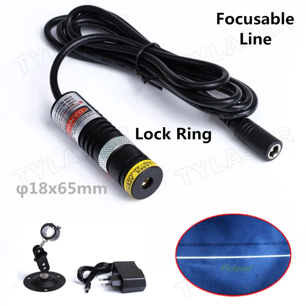 Direct IR Laser Glass Line D18X65 Focusable 830nm 30mW 50mW 100mW 150mW 200mW Laser Module Locator for Wood Cutting Positioning